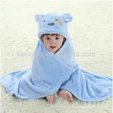 Baby Cute Dog Flanell Decke Hoodie Bademantel-Hellblau, Super Weichem Plüsch und Komfortabel für Säugling oder Kleinkind